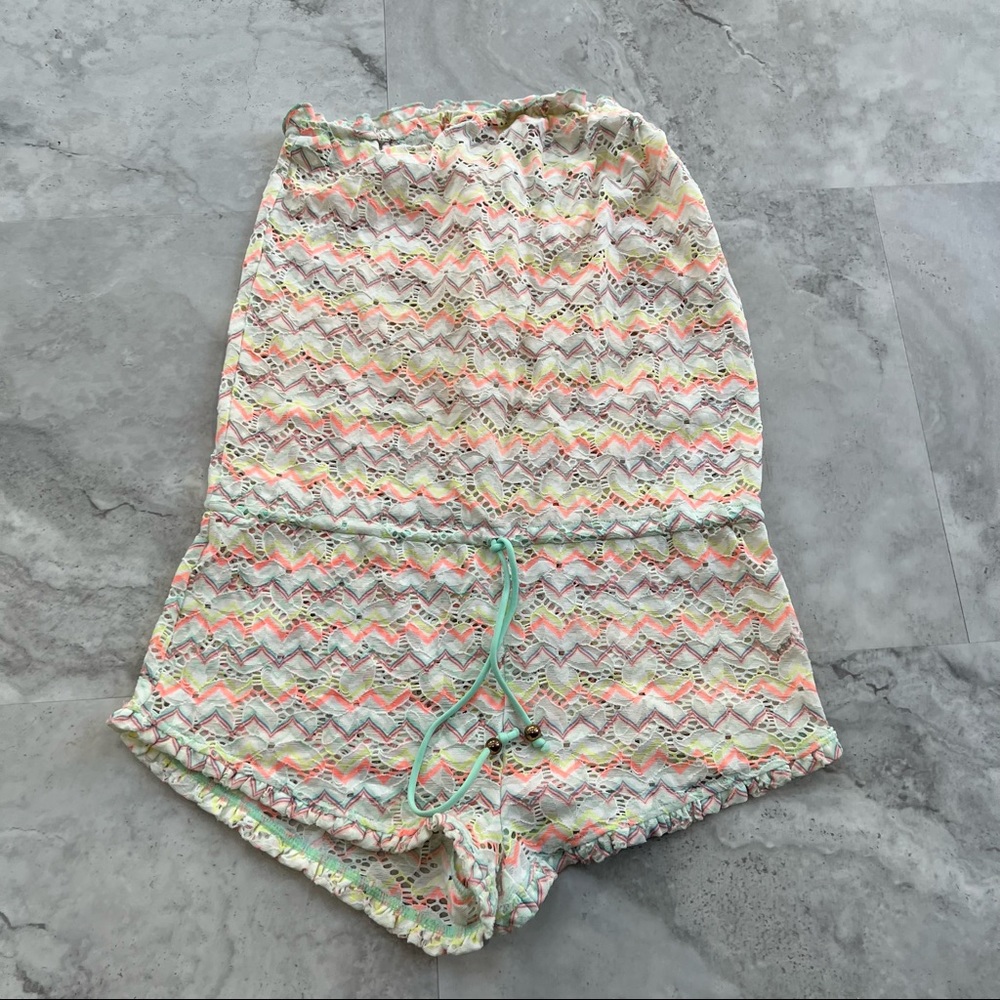 Victorias Secret Swim suit Cover Up‎ Romper Floral Neon Size Small